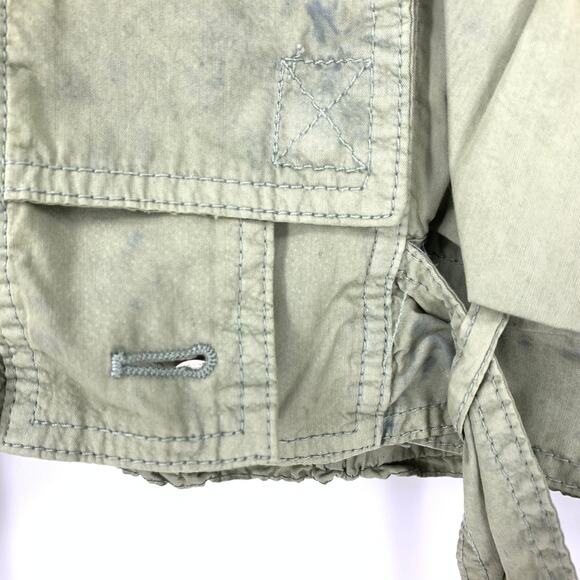 Free People Parachute Jacket Women's Size Small Green Front Pockets Adjustable - Picture 7 of 9